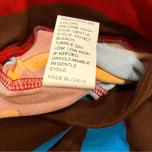 Multicolored Marble Print Flared Pants - Size Small - Picture 9 of 9